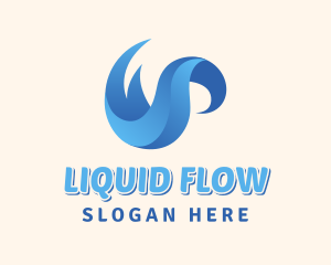 Abstract Water Wave logo design