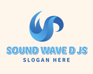 Abstract Water Wave logo design