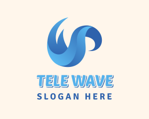 Abstract Water Wave logo design