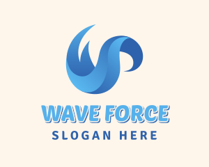 Abstract Water Wave logo
