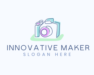 Doodle Photo Camera logo design