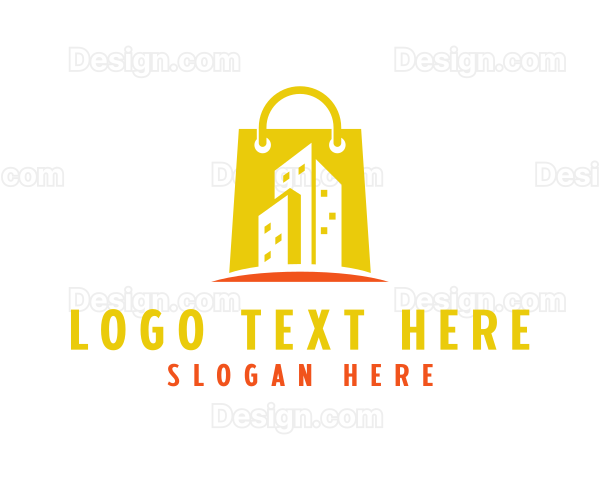 Shopping Bag Building Logo