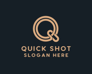 Loop Clothing Tailoring Letter Q logo design