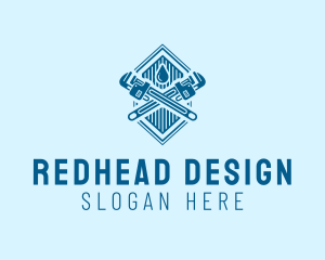 Plumbing Pipe Wrench  logo design