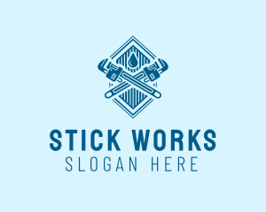 Plumbing Pipe Wrench  logo design