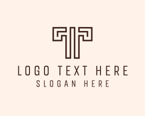 Scaffolding - Minimalist Letter T logo design