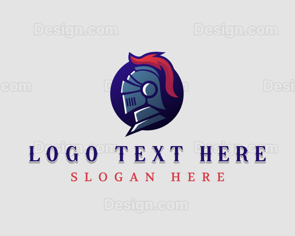 Medieval Knight Helmet Logo