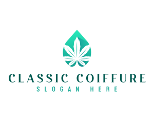 Cannabis Marijuana Oil logo design