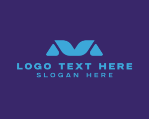 Digital Letter M logo