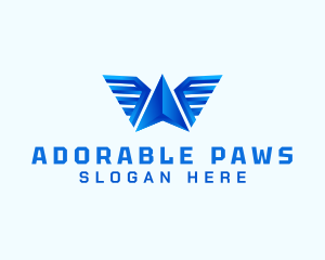 Aviation Wings Letter A logo design