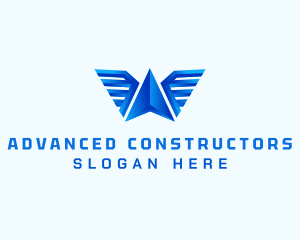 Aviation Wings Letter A logo design