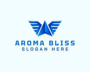 Aviation Wings Letter A logo design