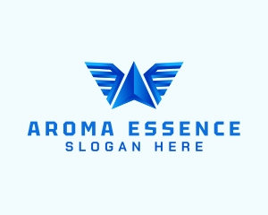 Aviation Wings Letter A logo design