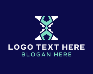 Modern Polygon X Lettermark logo