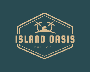 Beach Island Resort logo design