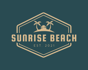 Beach Island Resort logo design