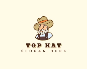 Farmer Hat Man logo design