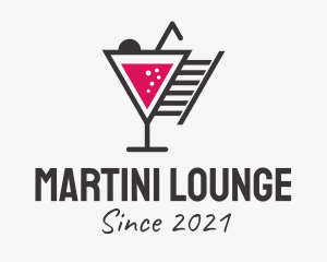 Martini Glass Bar  logo design