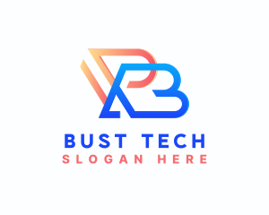 Tech Media Letter B logo design