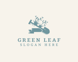 Gardening Plant Shovel logo design