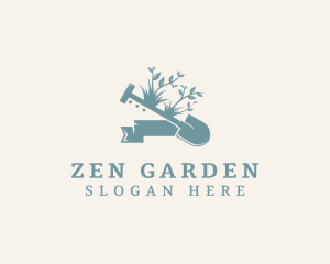 Gardening Plant Shovel logo design