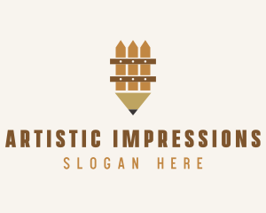 Brown Fence Pencil logo design