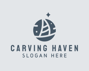 Ocean Marine Sailboat logo design