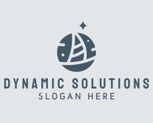 Ocean Marine Sailboat logo design