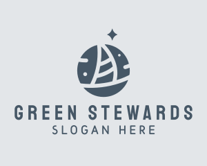 Ocean Marine Sailboat logo design