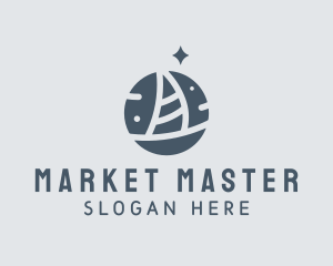 Ocean Marine Sailboat logo design