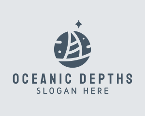 Ocean Marine Sailboat logo design