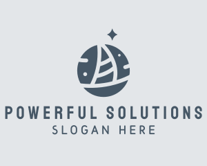 Ocean Marine Sailboat logo design