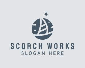 Ocean Marine Sailboat logo design