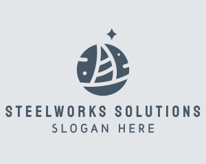 Ocean Marine Sailboat logo design