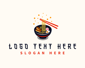 Ramen Noodle Food logo