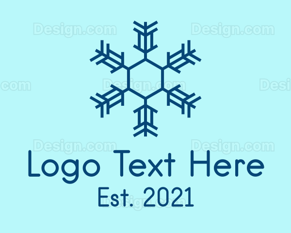 Winter Snowflake Pattern Logo