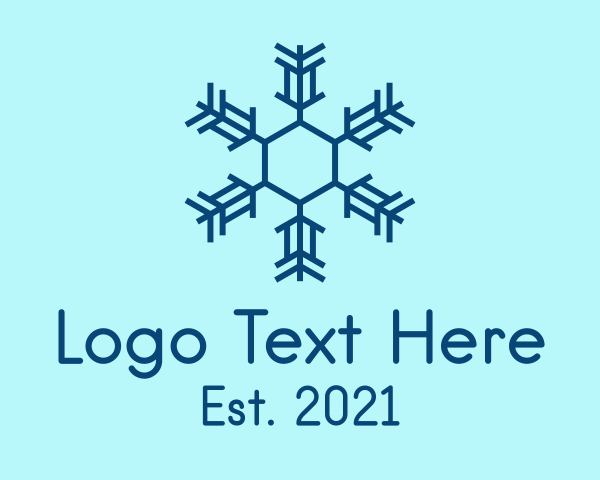 Snowing logo example 4