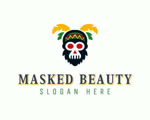 Jamaica Tribal Mask logo design