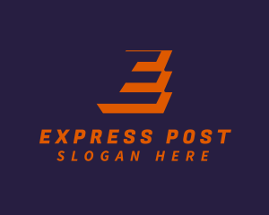 Express Logistics Letter E logo design