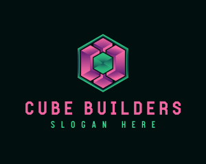 Digital Technology Cube logo design