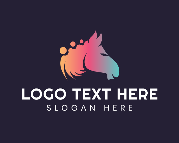 Gradient Horse Pony logo