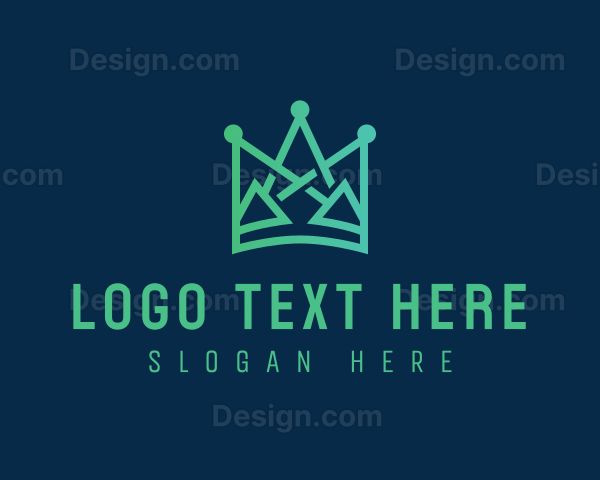 Geometric Tech Crown Logo