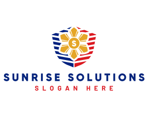 Sun Philippine Flag logo design