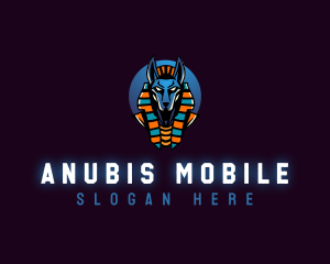 Anubis Egyptian Pharaoh logo design