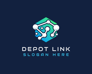 Network Technology Link logo design