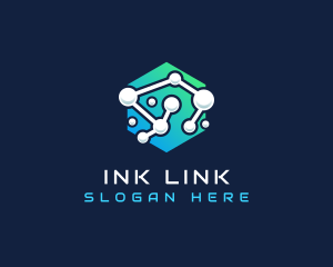 Network Technology Link logo design