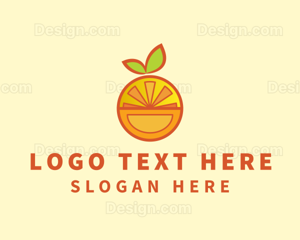 Orange Fruit Puzzle Logo