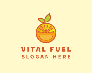 Orange Fruit Puzzle logo design