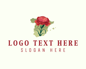 Spanish Carnation Flower logo