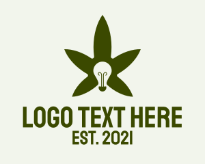 Cannabis Leaf Light Bulb  logo